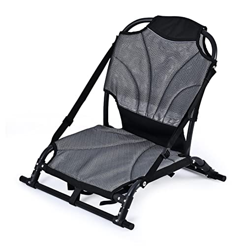 Adjustable Folding Kayak Seat with Breathable Mesh Backrest