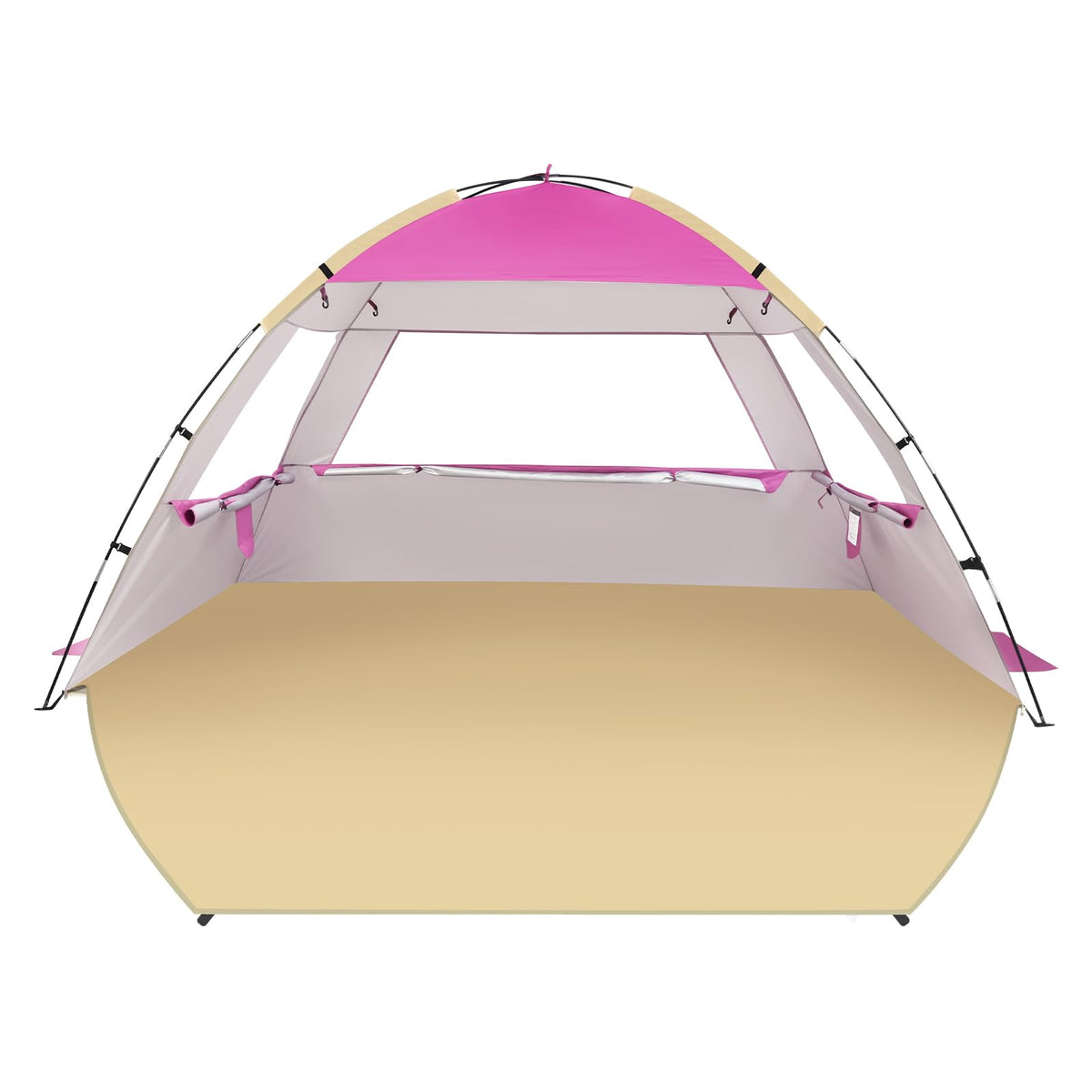 UPF 50 Beach Tent Sun Shelter with Portable Canopy