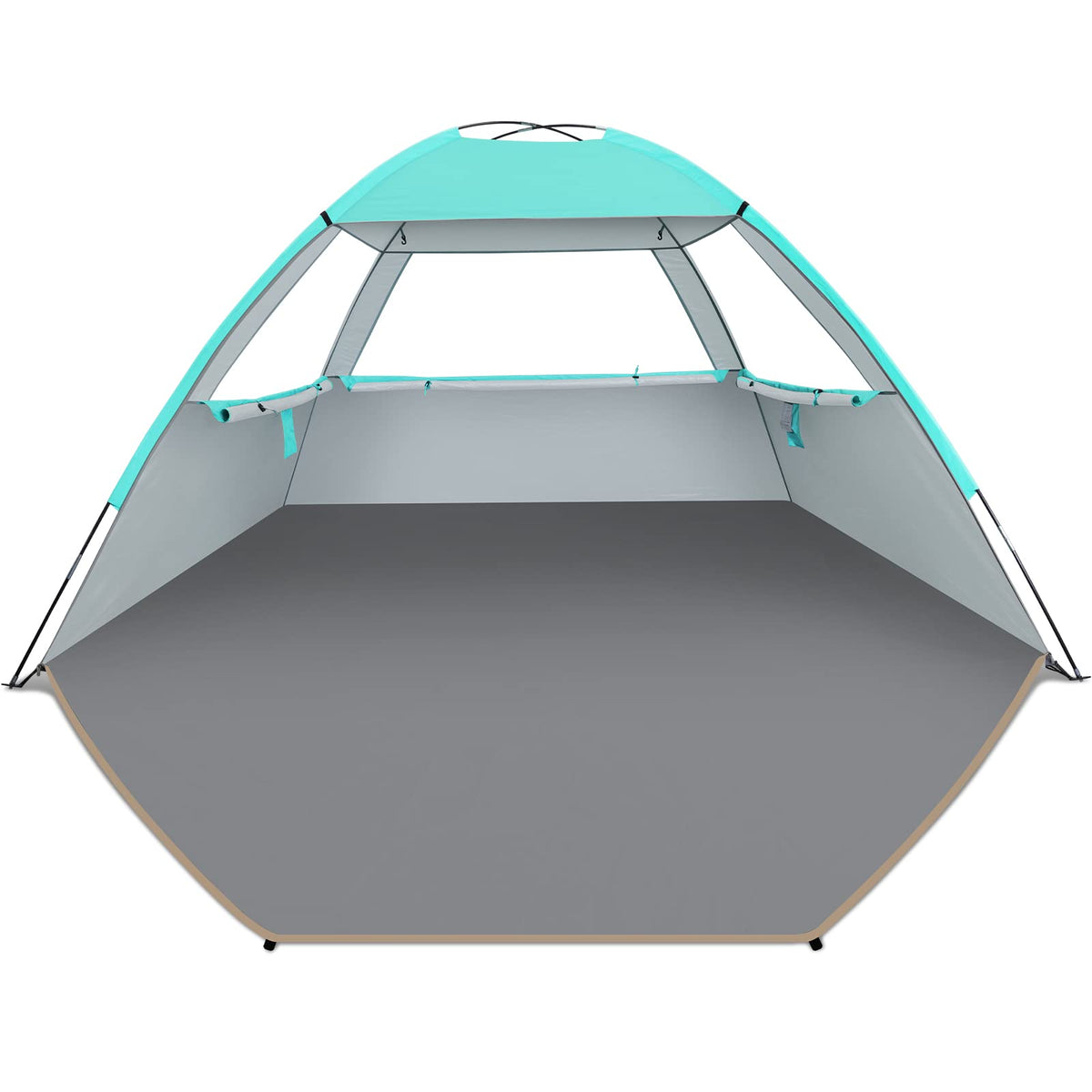 UPF 50 Beach Tent Sun Shelter with Portable Canopy