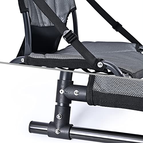 Adjustable Folding Kayak Seat with Breathable Mesh Backrest