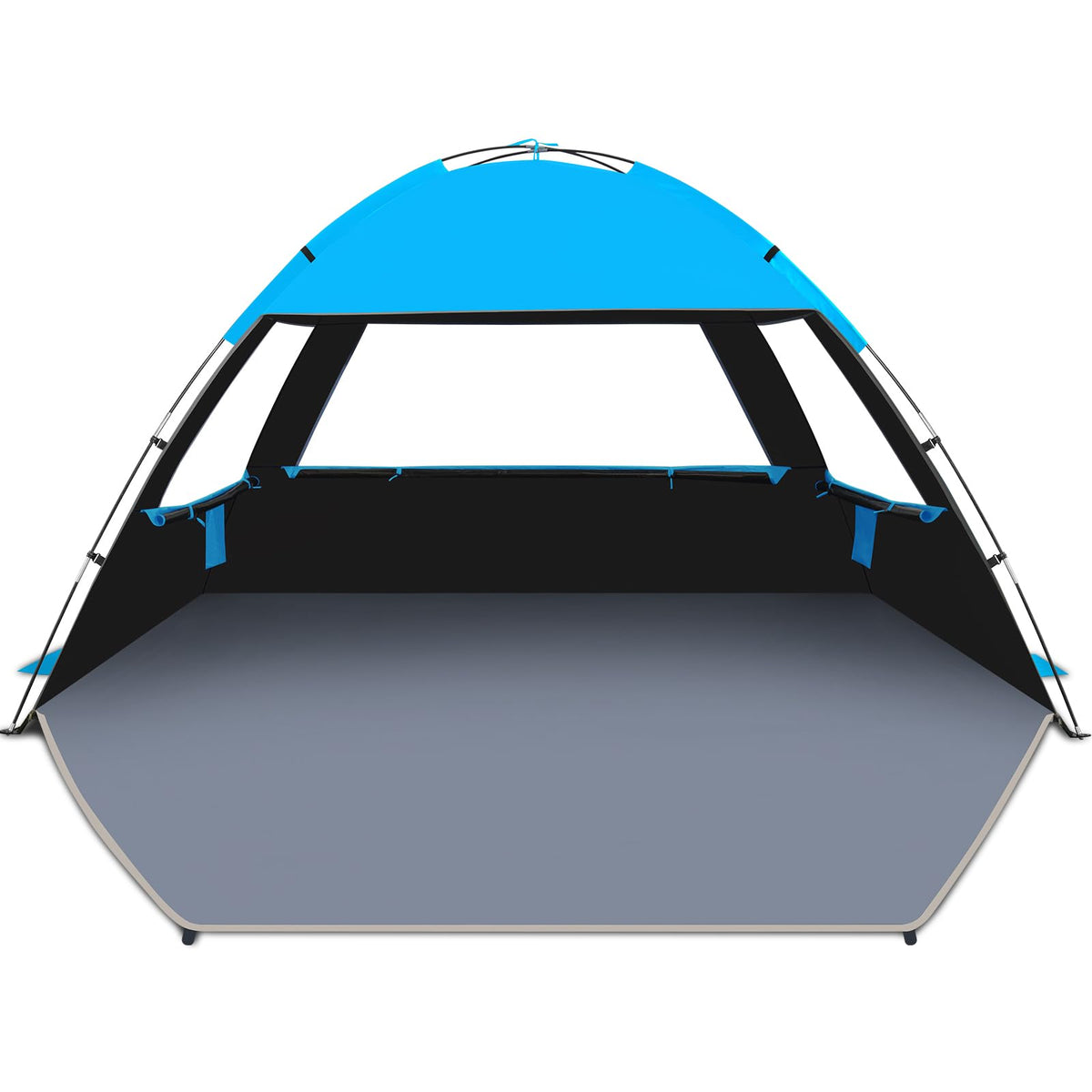 UPF 50 Beach Tent Sun Shelter with Portable Canopy