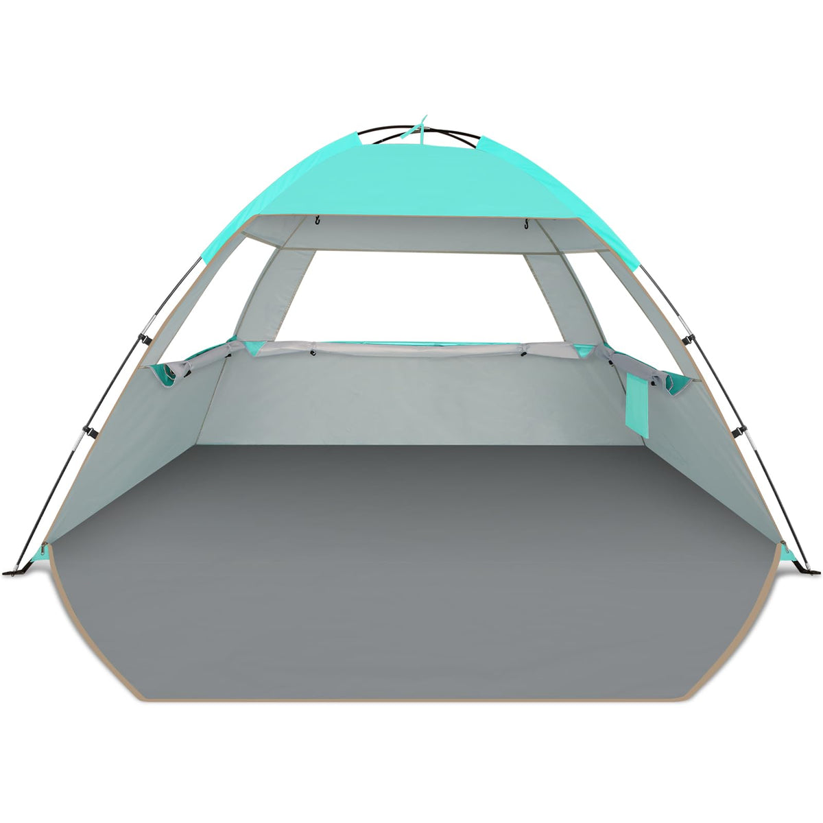 UPF 50 Beach Tent Sun Shelter with Portable Canopy