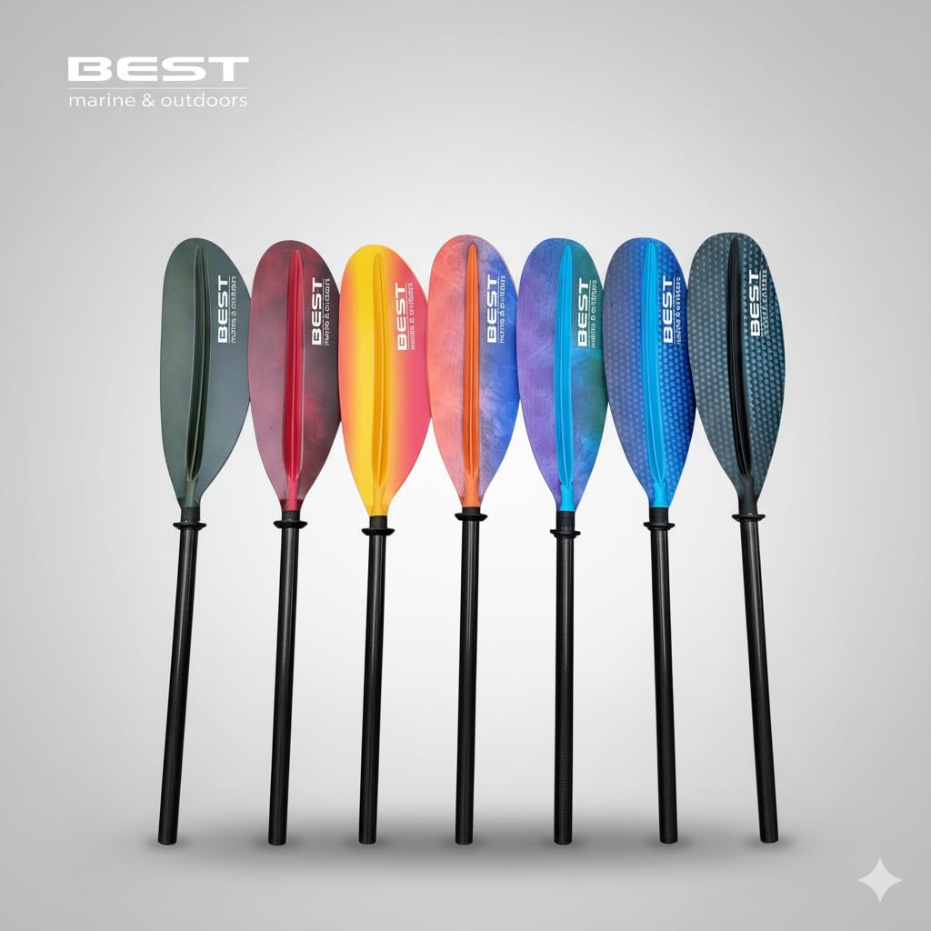 Lightweight Two Piece Carbon Fiber Kayak Paddle for Adults