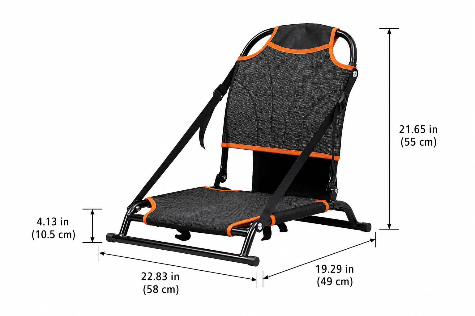 Adjustable Aluminum Kayak Seat with Supportive Backrest