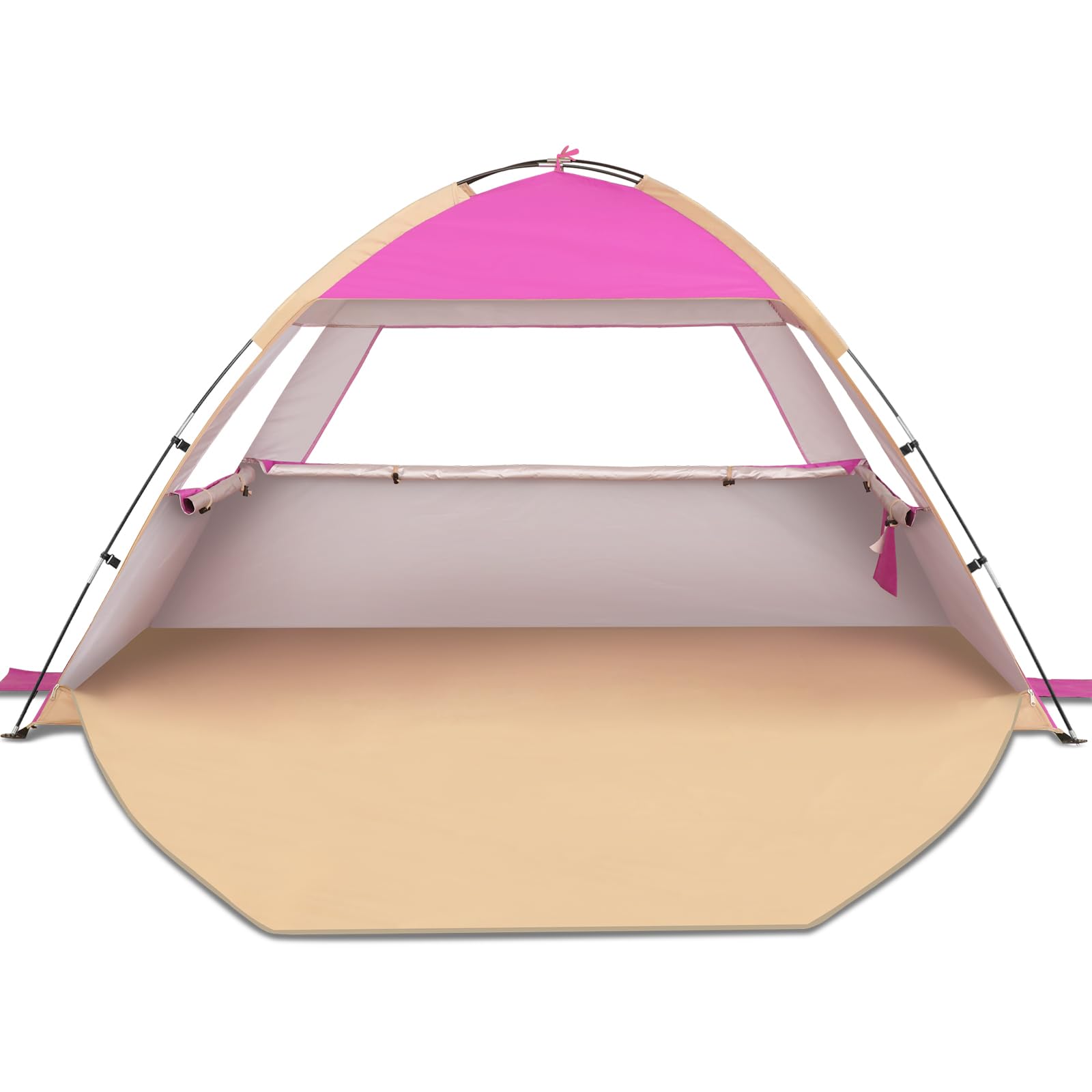 UPF 50 Beach Tent Sun Shelter with Portable Canopy