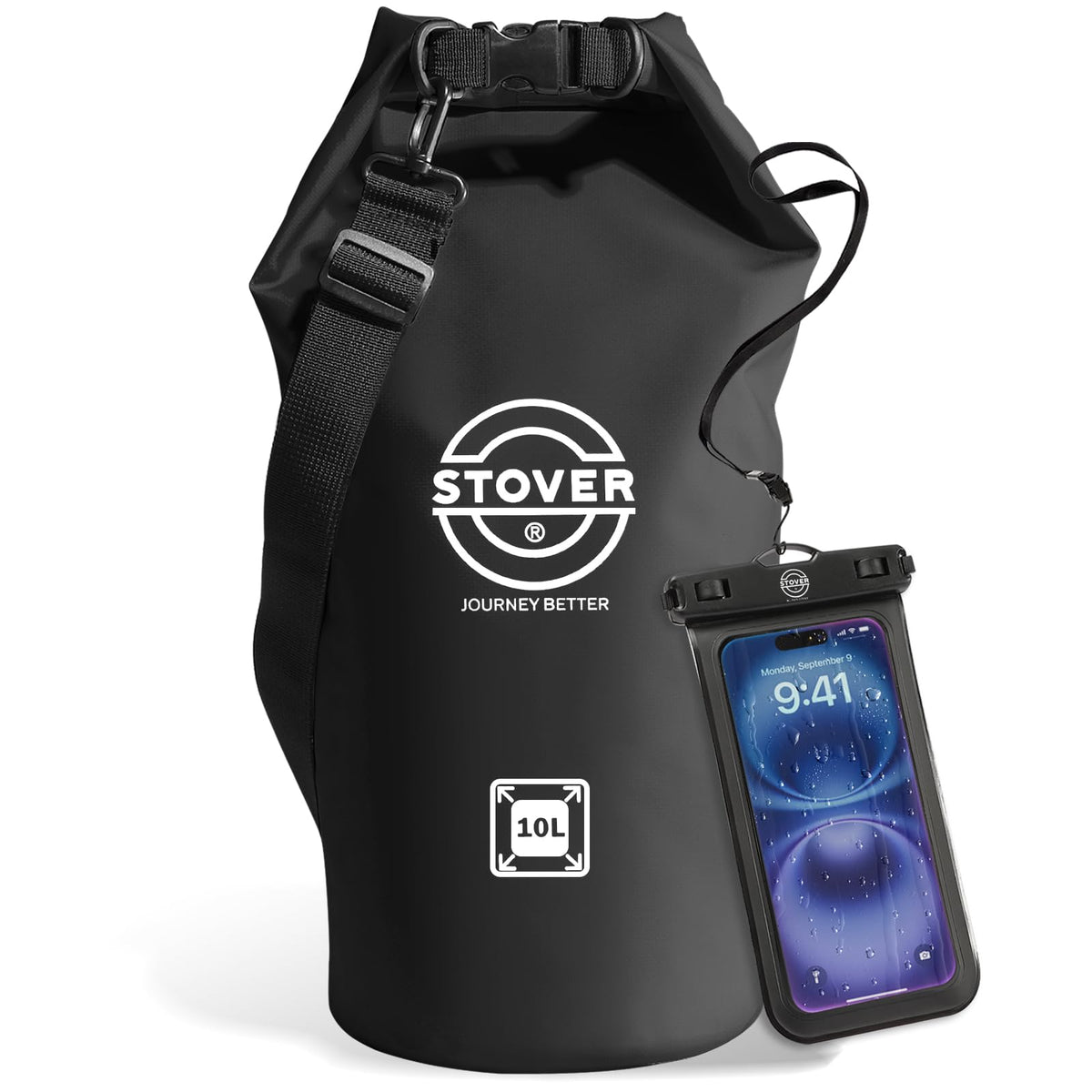 Waterproof Roll Top Dry Bag Backpack with Phone Case
