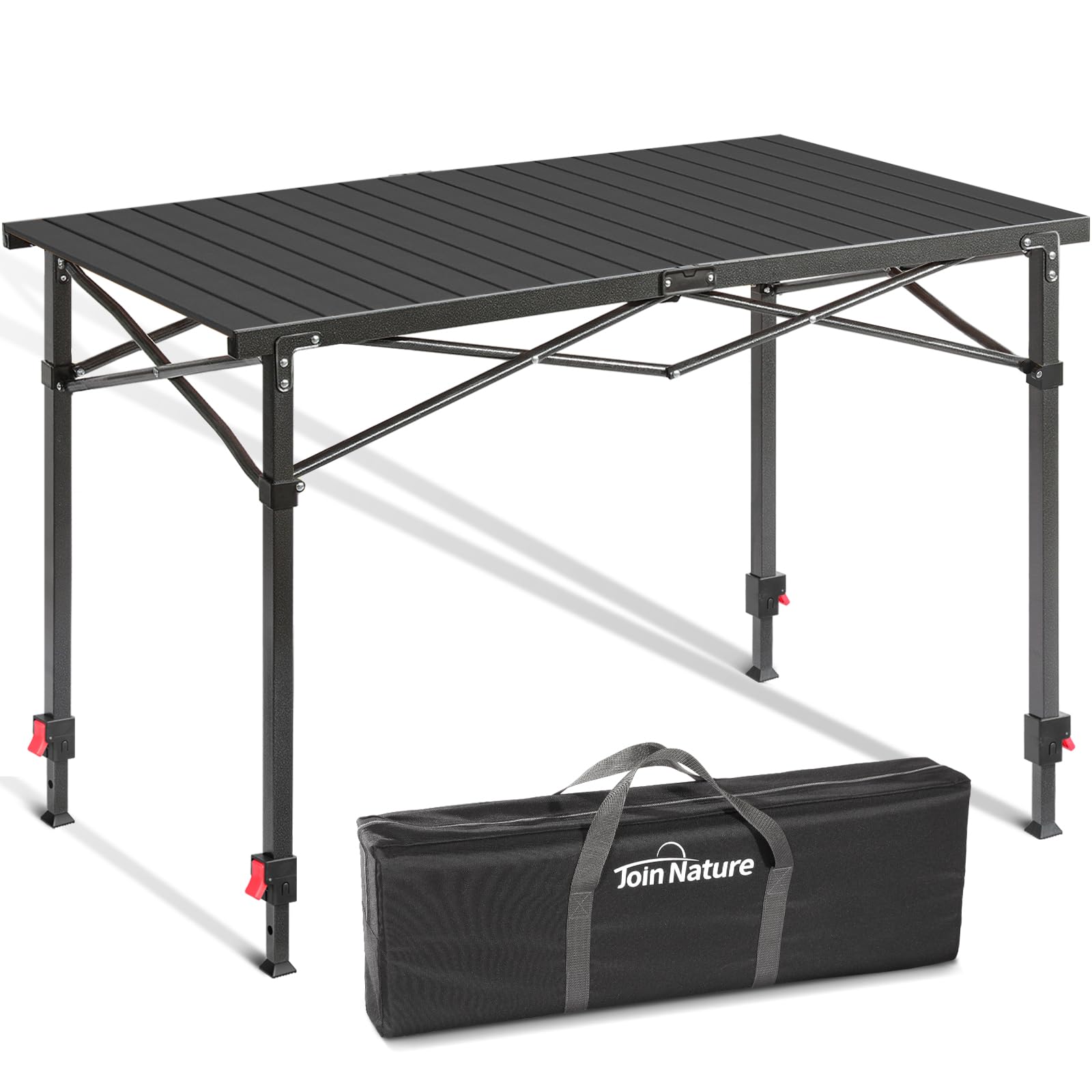 Adjustable Folding Camping Table for 2 to 6 People 220 lb Capacity