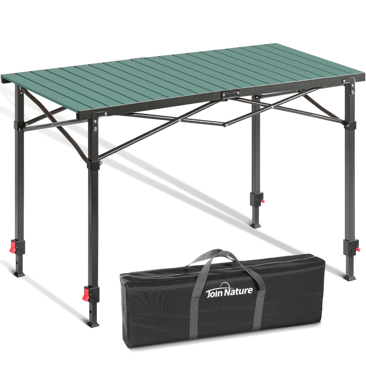 Adjustable Folding Camping Table for 2 to 6 People 220 lb Capacity