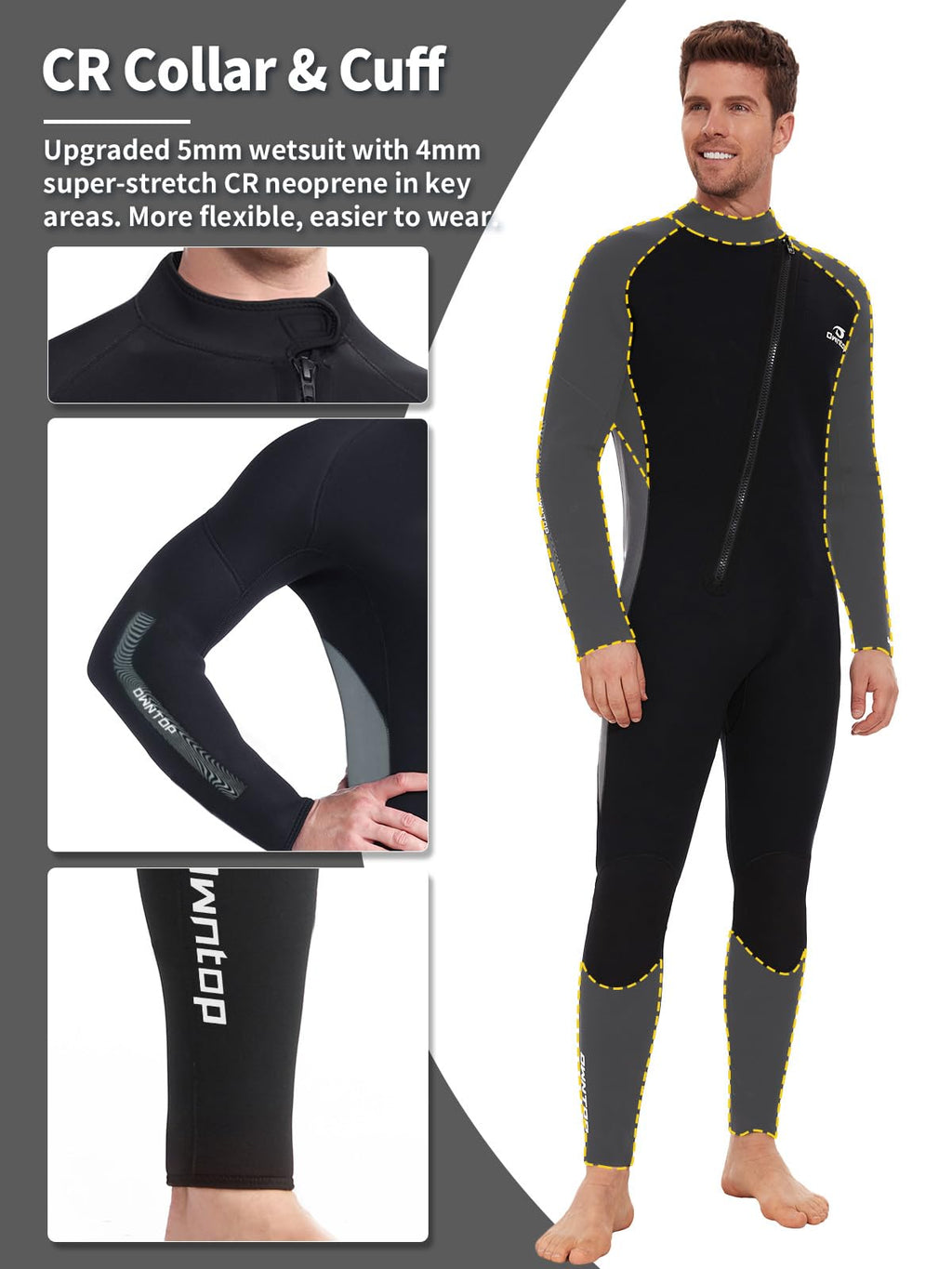 5mm High Stretch Neoprene Wetsuit for Men and Women