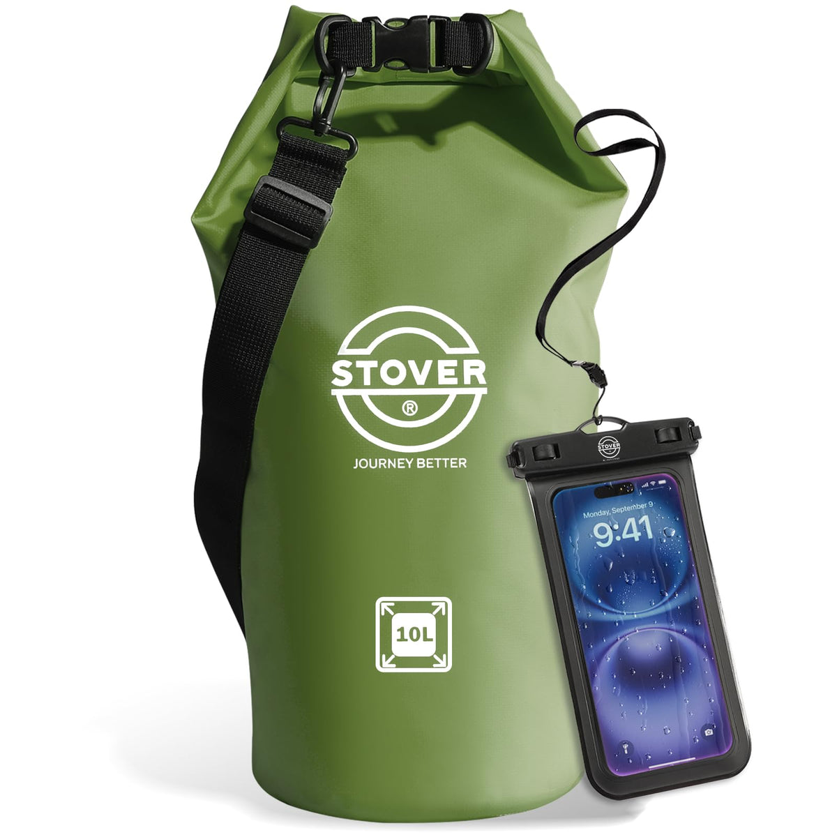Waterproof Roll Top Dry Bag Backpack with Phone Case