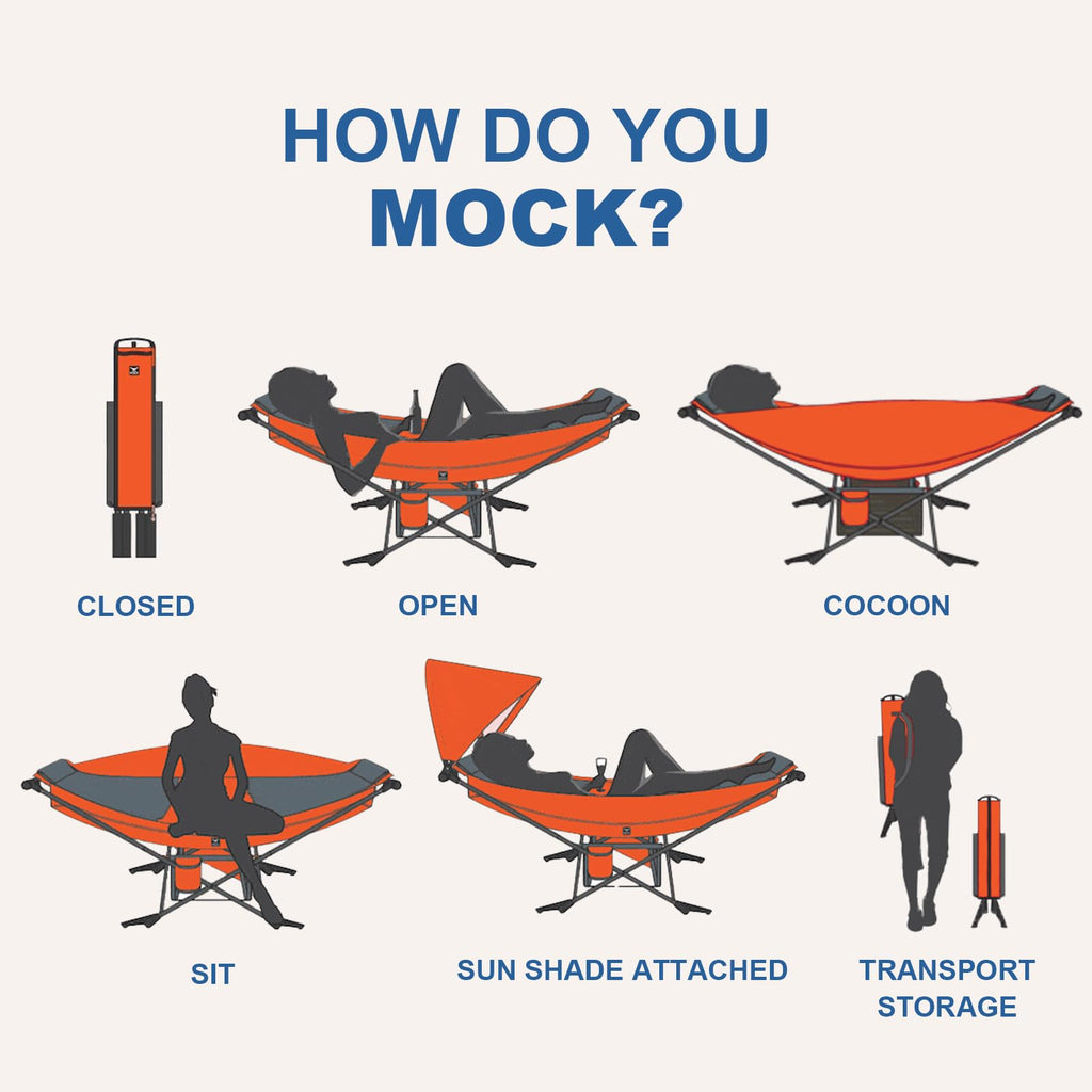 Portable Folding Hammock with Stand for Camping and Travel