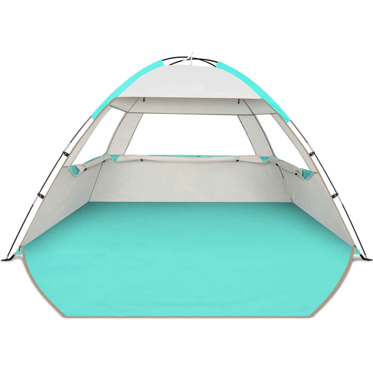 UPF 50 Beach Tent Sun Shelter with Portable Canopy