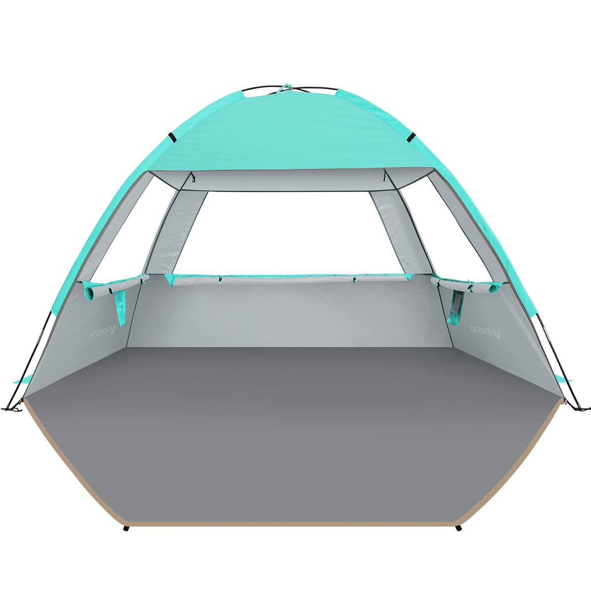 UPF 50 Beach Tent Sun Shelter with Portable Canopy