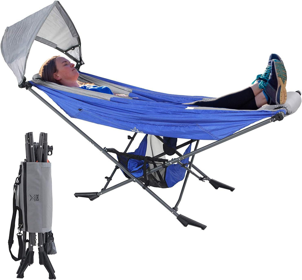 Portable Folding Hammock with Stand for Camping and Travel