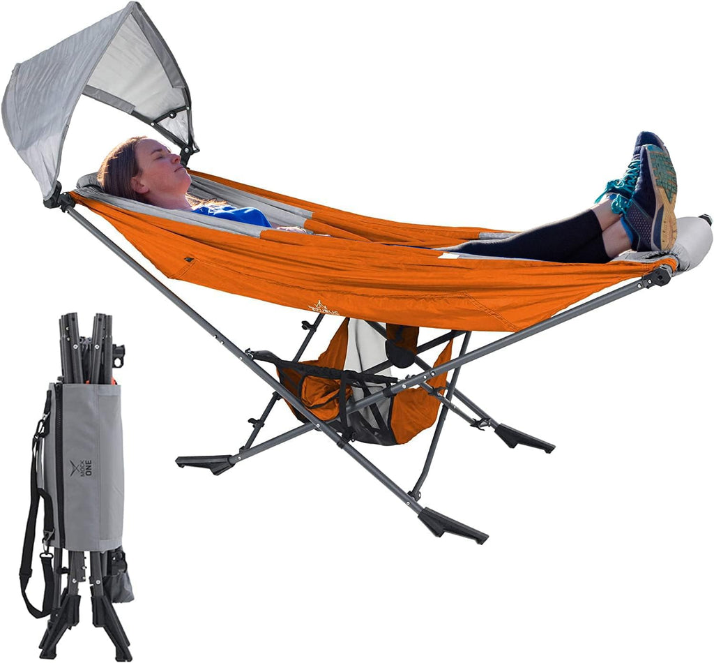 Portable Folding Hammock with Stand for Camping and Travel