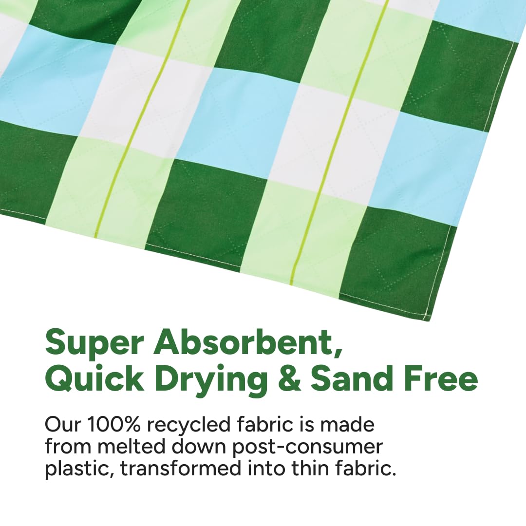 Quick Dry Water Resistant Picnic Blanket for Camping and Travel