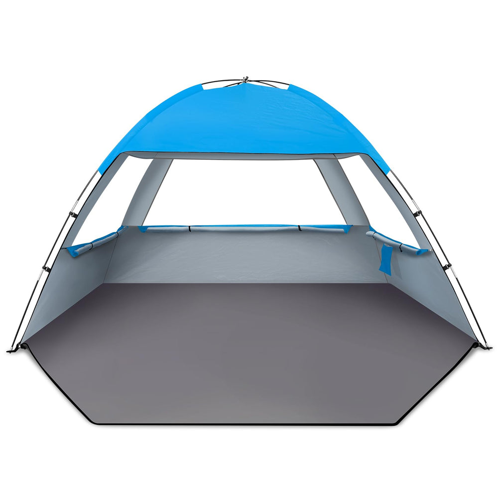 UPF 50 Beach Tent Sun Shelter with Portable Canopy