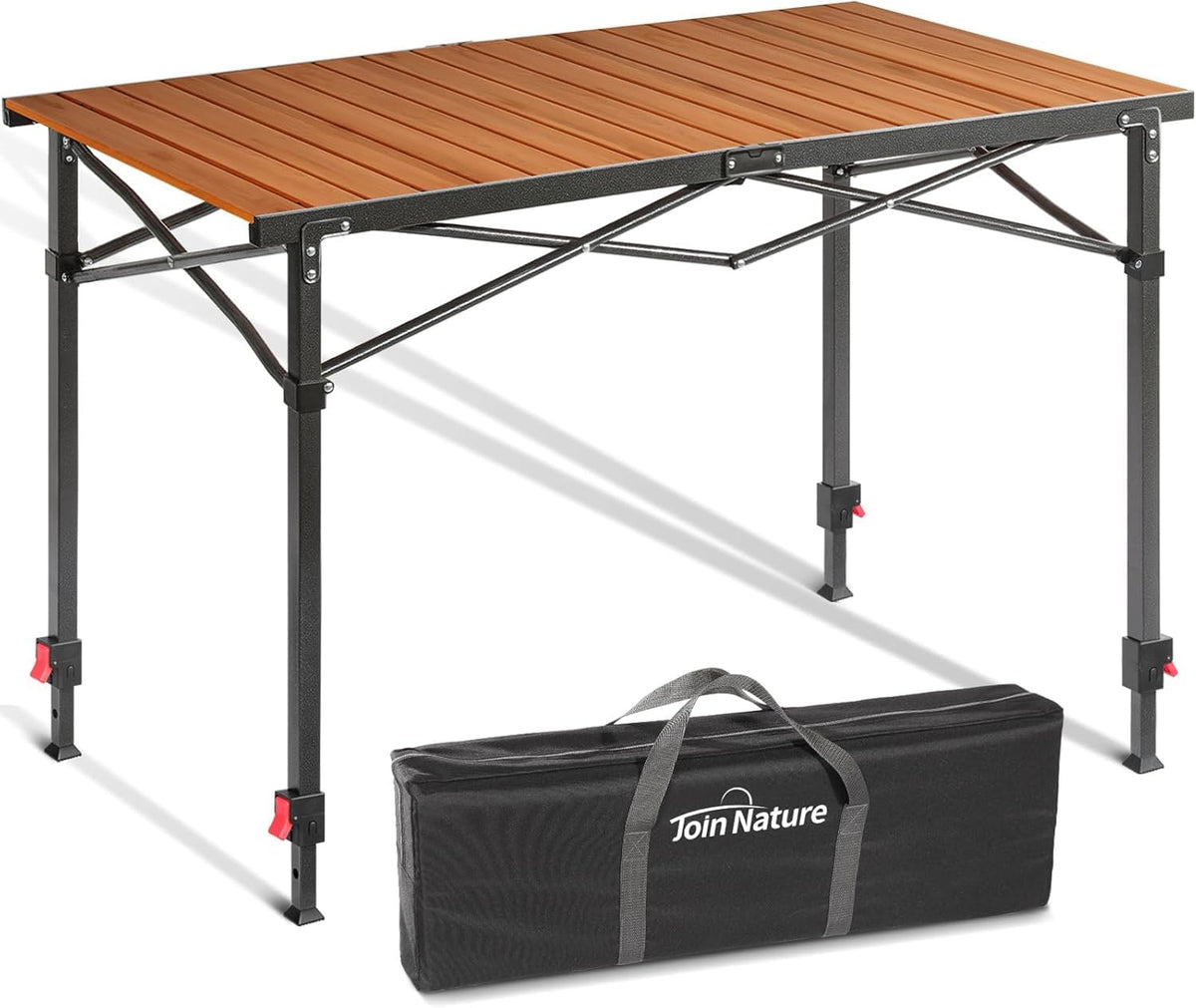 Adjustable Folding Camping Table for 2 to 6 People 220 lb Capacity