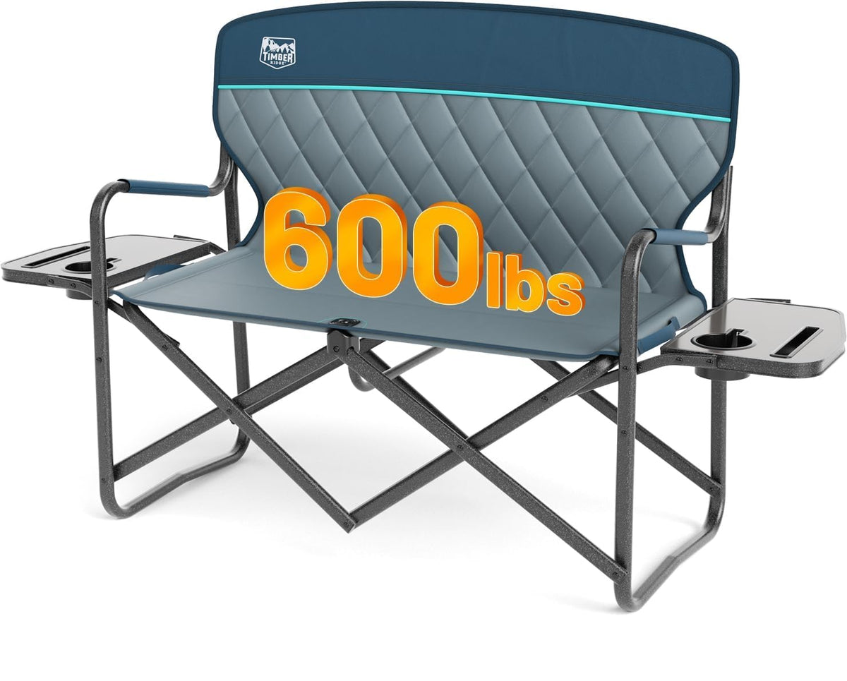 Heavy Duty Portable Camping Chair with Side Table and Pocket