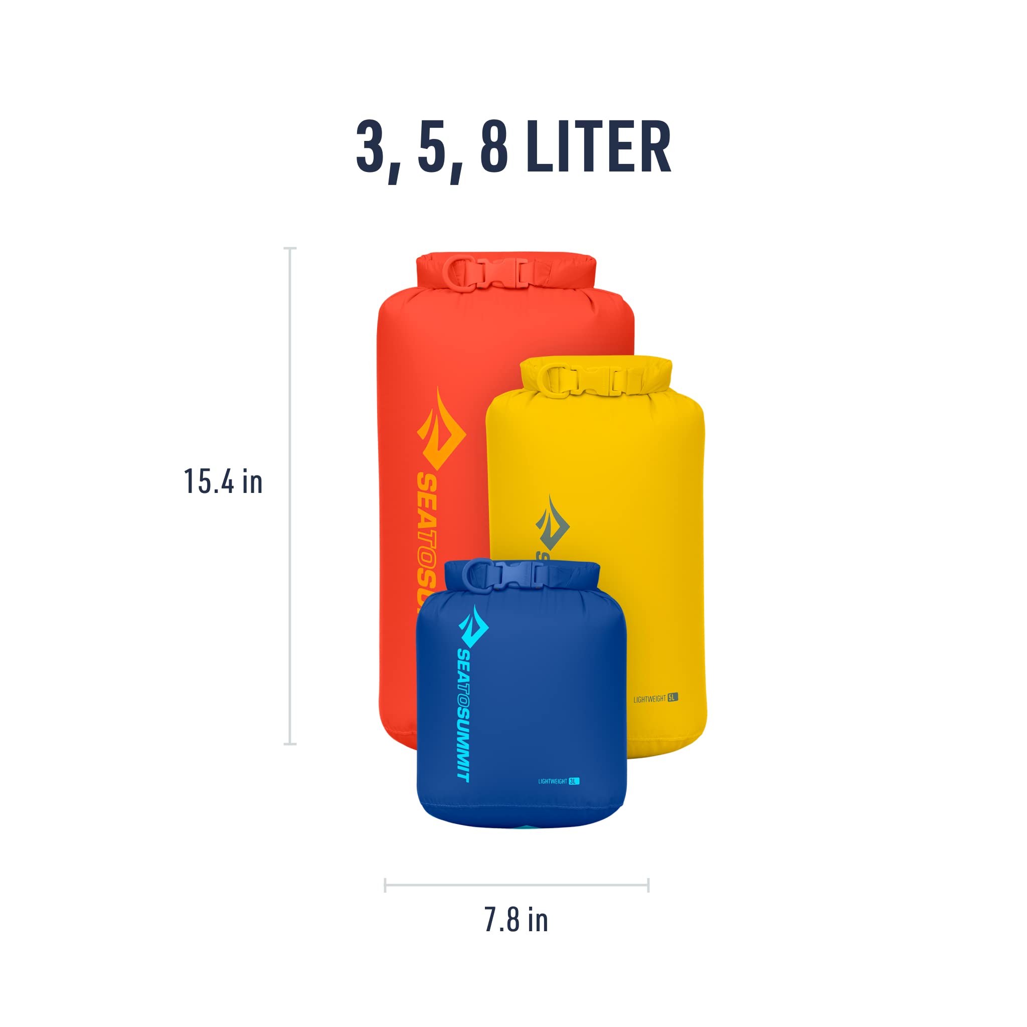 Lightweight Waterproof Dry Bag Three Piece Set