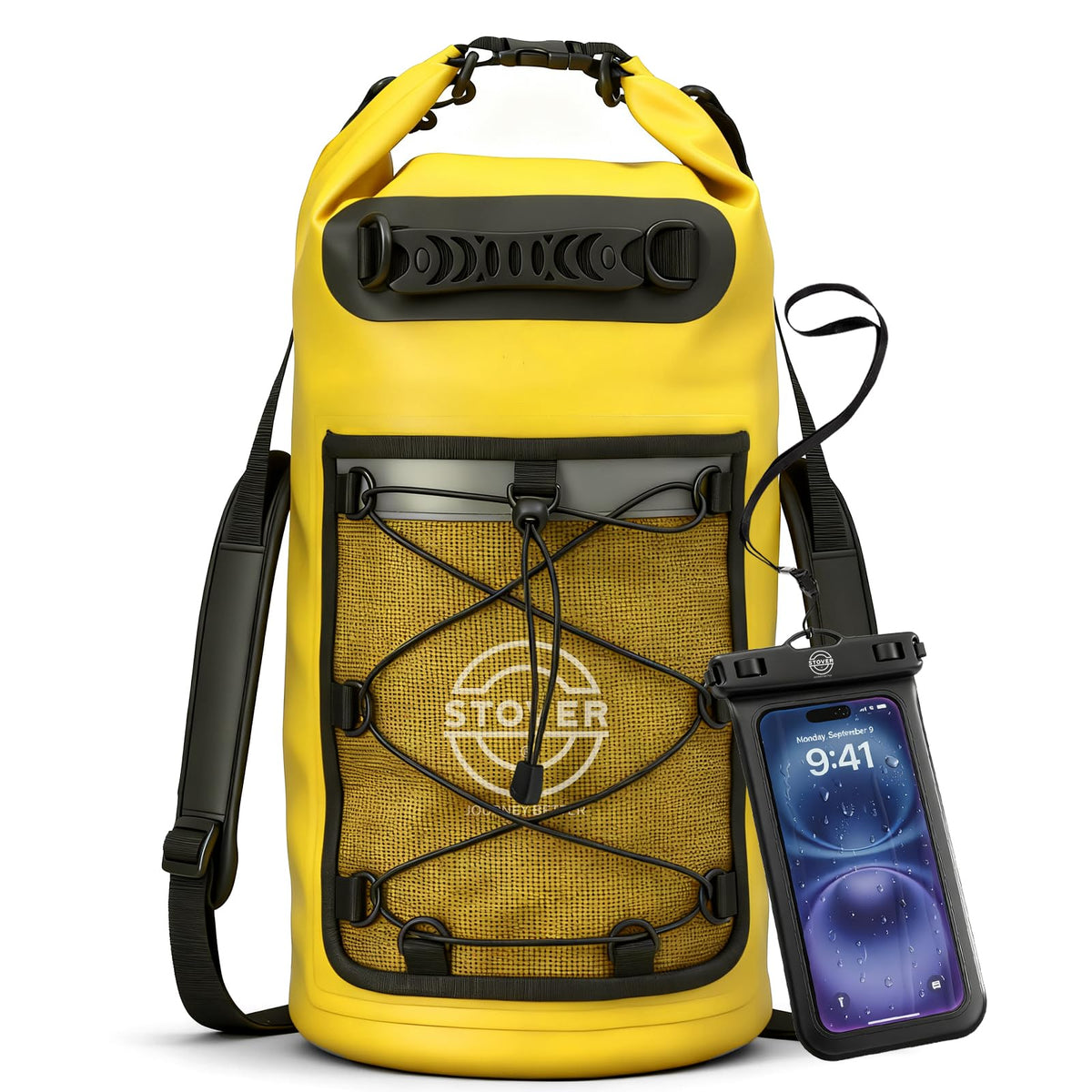 Waterproof Roll Top Dry Bag Backpack with Phone Case