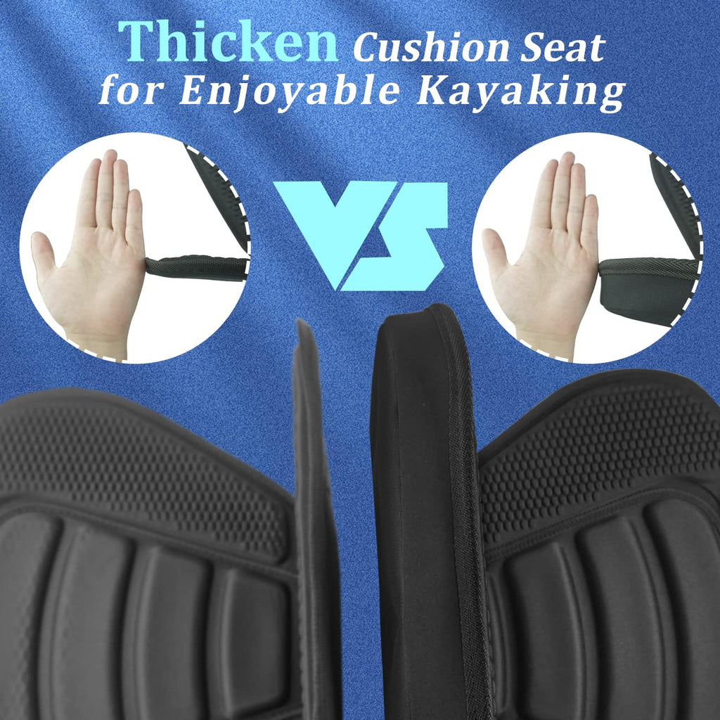 Padded Kayak Seat Cushion with Supportive Backrest