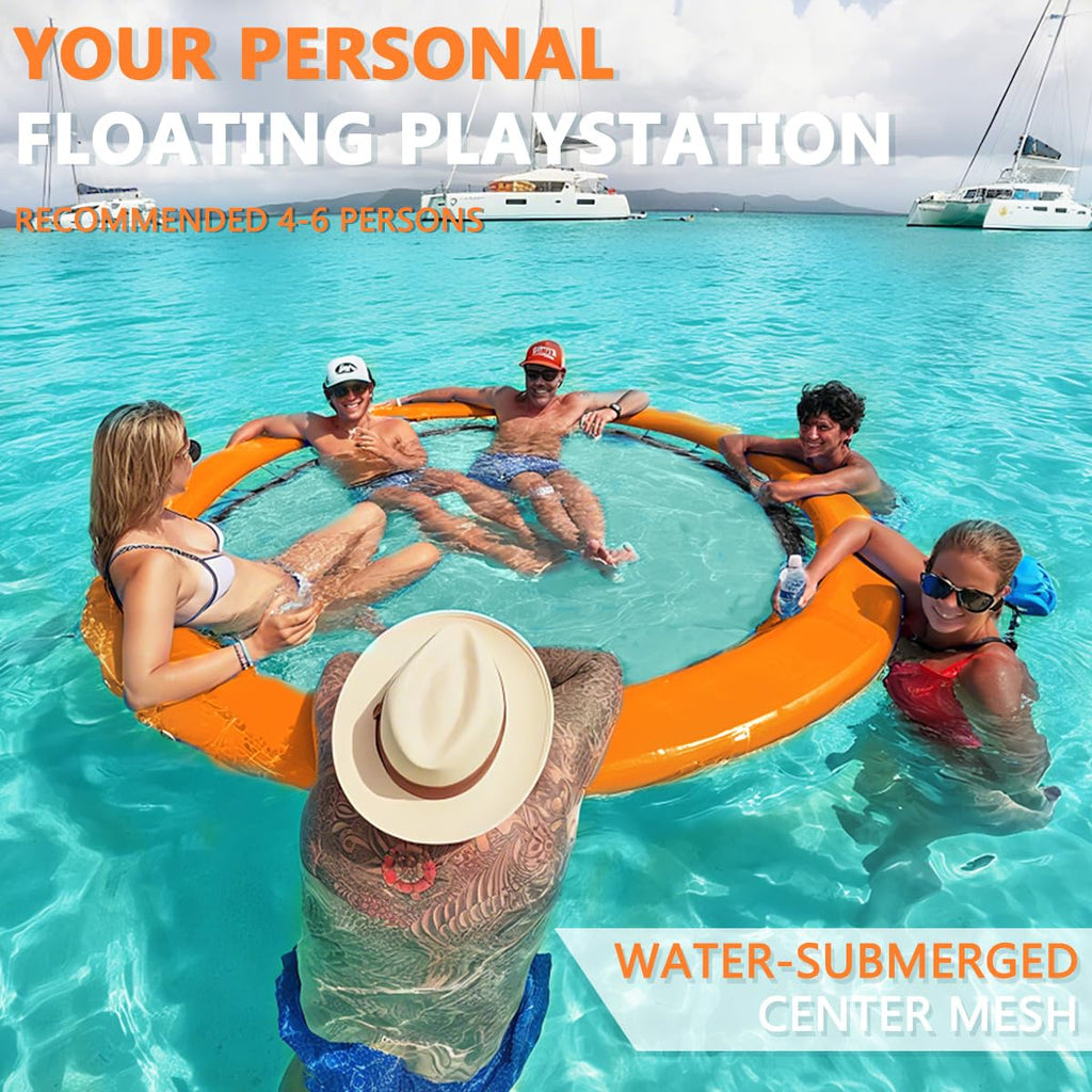 Inflatable Floating Dock Platform for Beach Lake and Pool