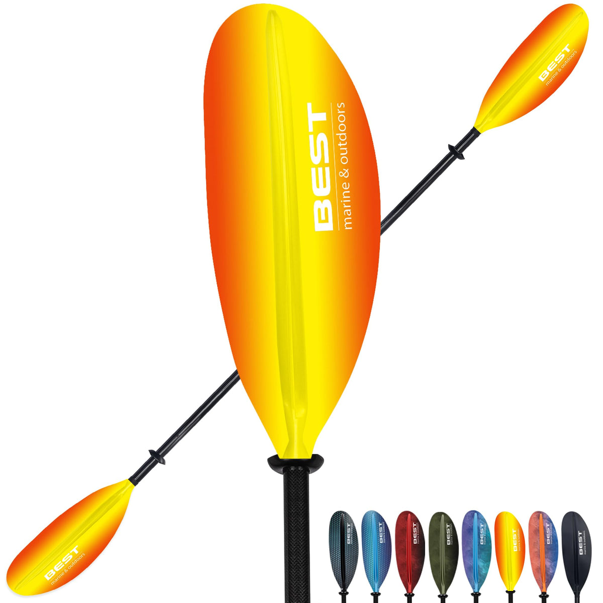 Lightweight Two Piece Carbon Fiber Kayak Paddle for Adults