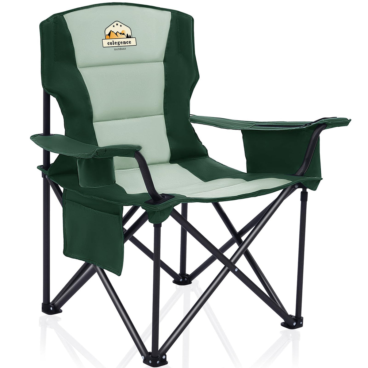Oversized Heavy Duty Folding Camping Chair with Cooler Bag