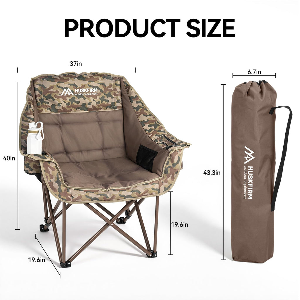 Portable Folding Camping Chairs 2 Pack for Outdoor Use