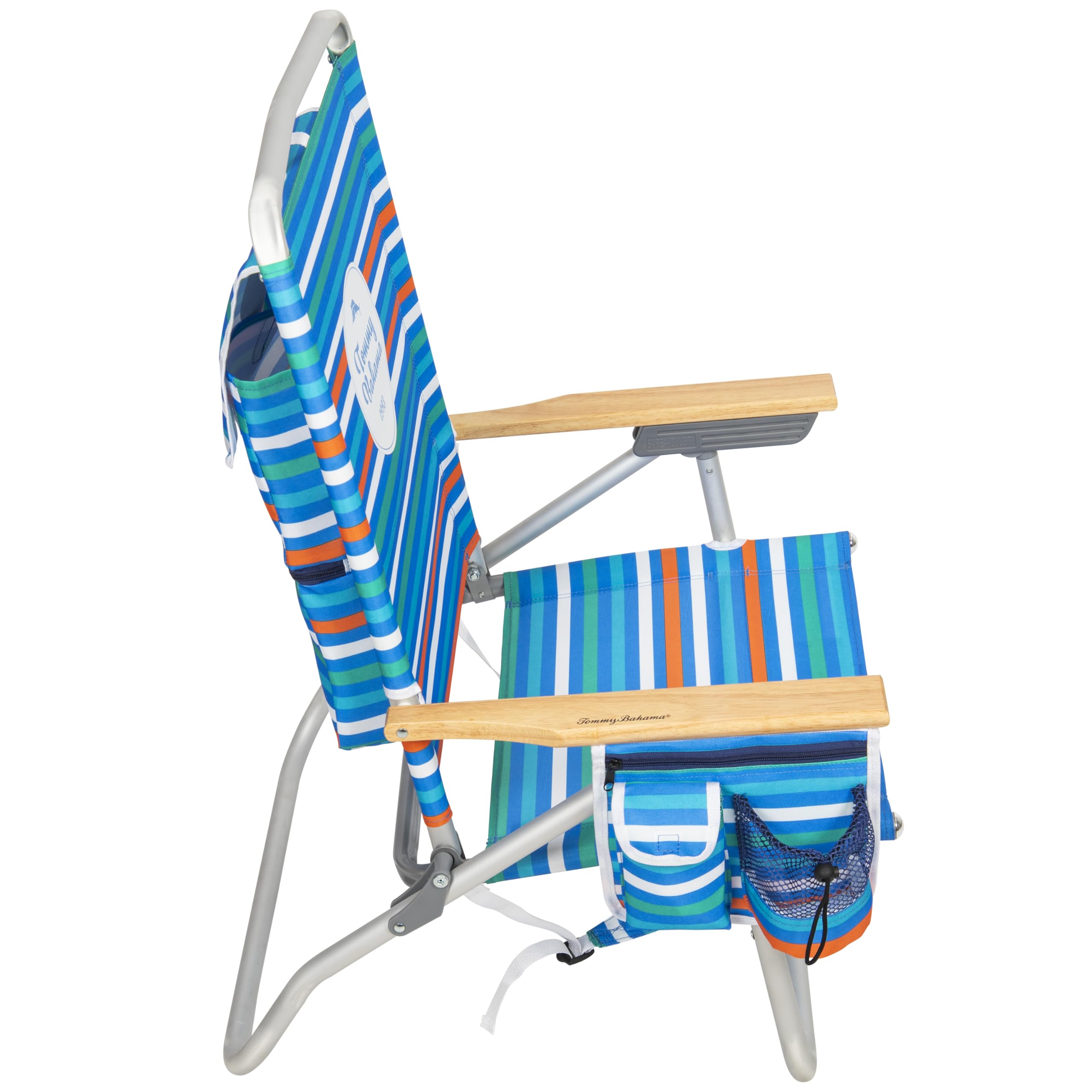 Extended Height Folding Backpack Beach Chair with 4 Positions