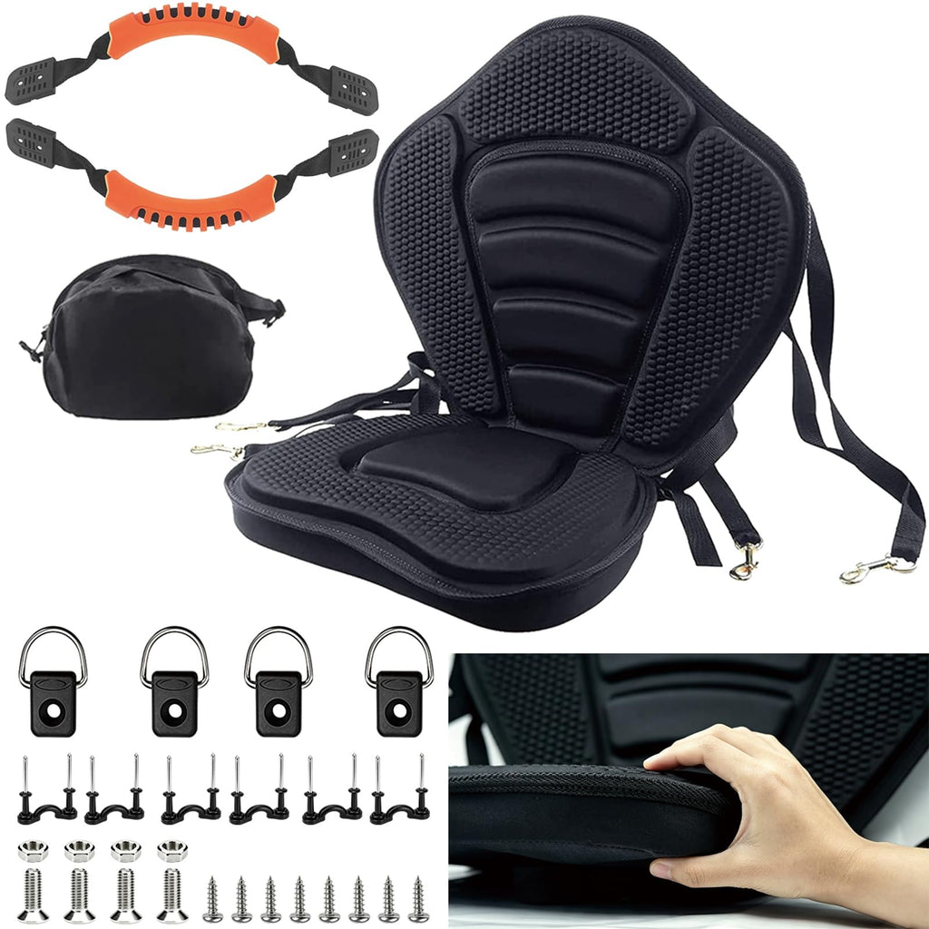 Padded Kayak Seat Cushion with Supportive Backrest