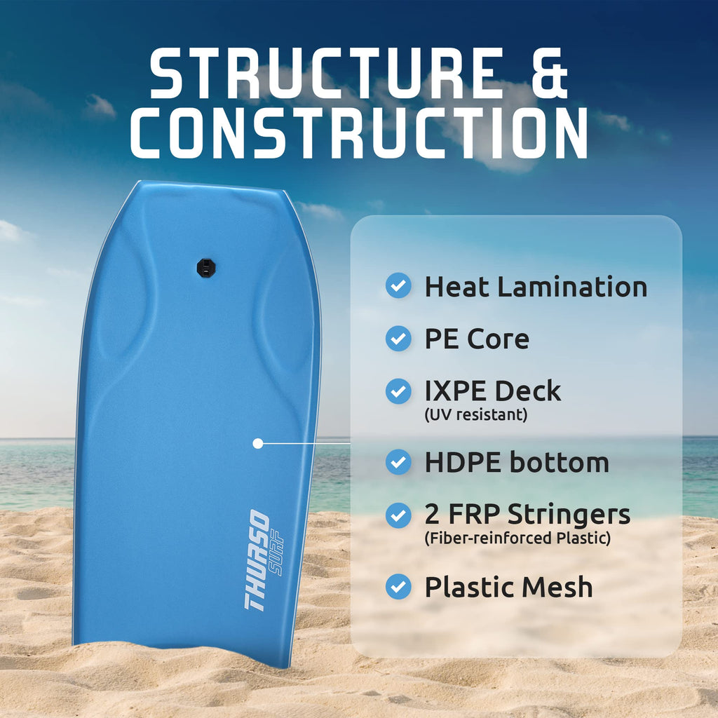 42 Inch Lightweight Bodyboard for Beach Pool and Surfing
