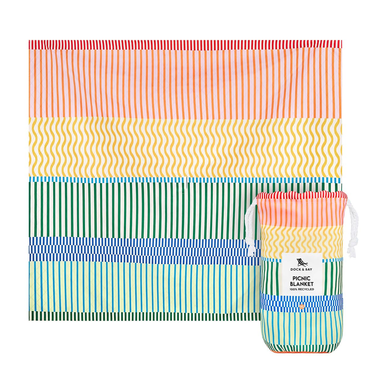 Quick Dry Water Resistant Picnic Blanket for Camping and Travel