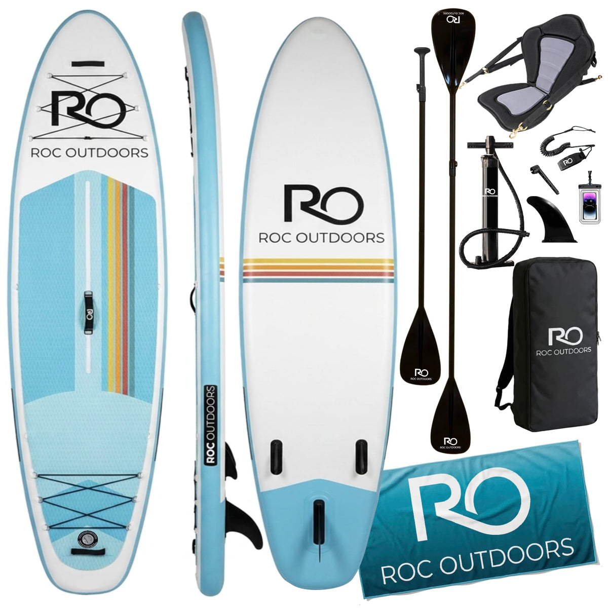 Wide Stable Inflatable Stand Up Paddle Board with Accessories