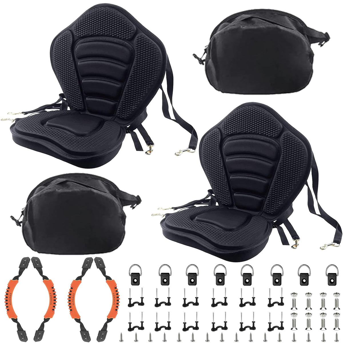 Padded Kayak Seat Cushion with Supportive Backrest