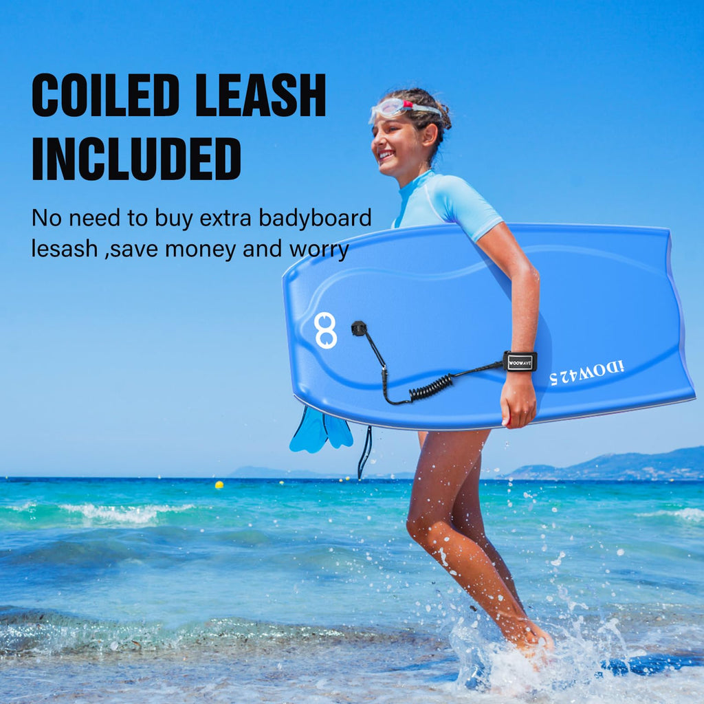 42 Inch Lightweight Bodyboard for Adults Surfing Beach and Pool