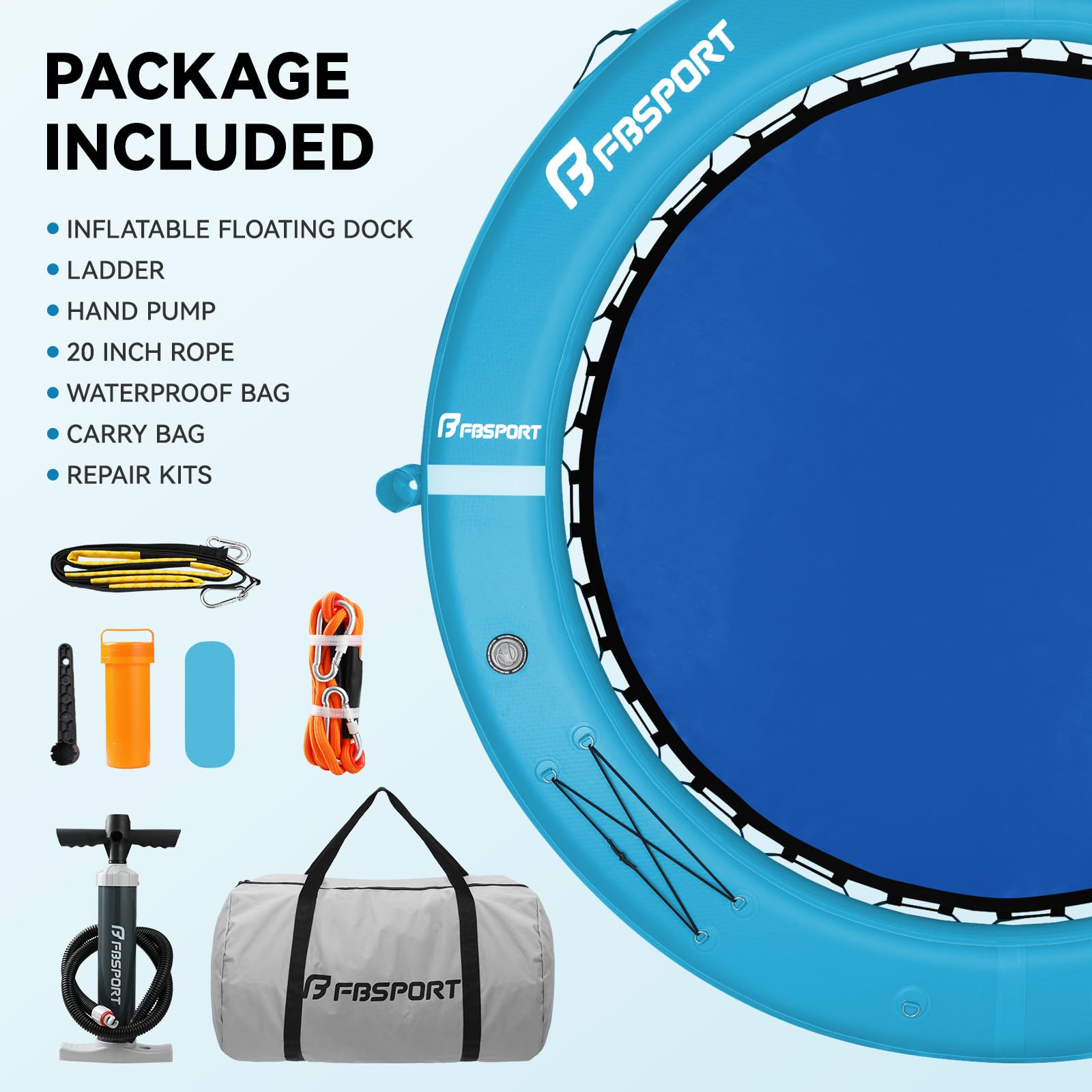 Inflatable Floating Water Hammock and Lake Dock Platform