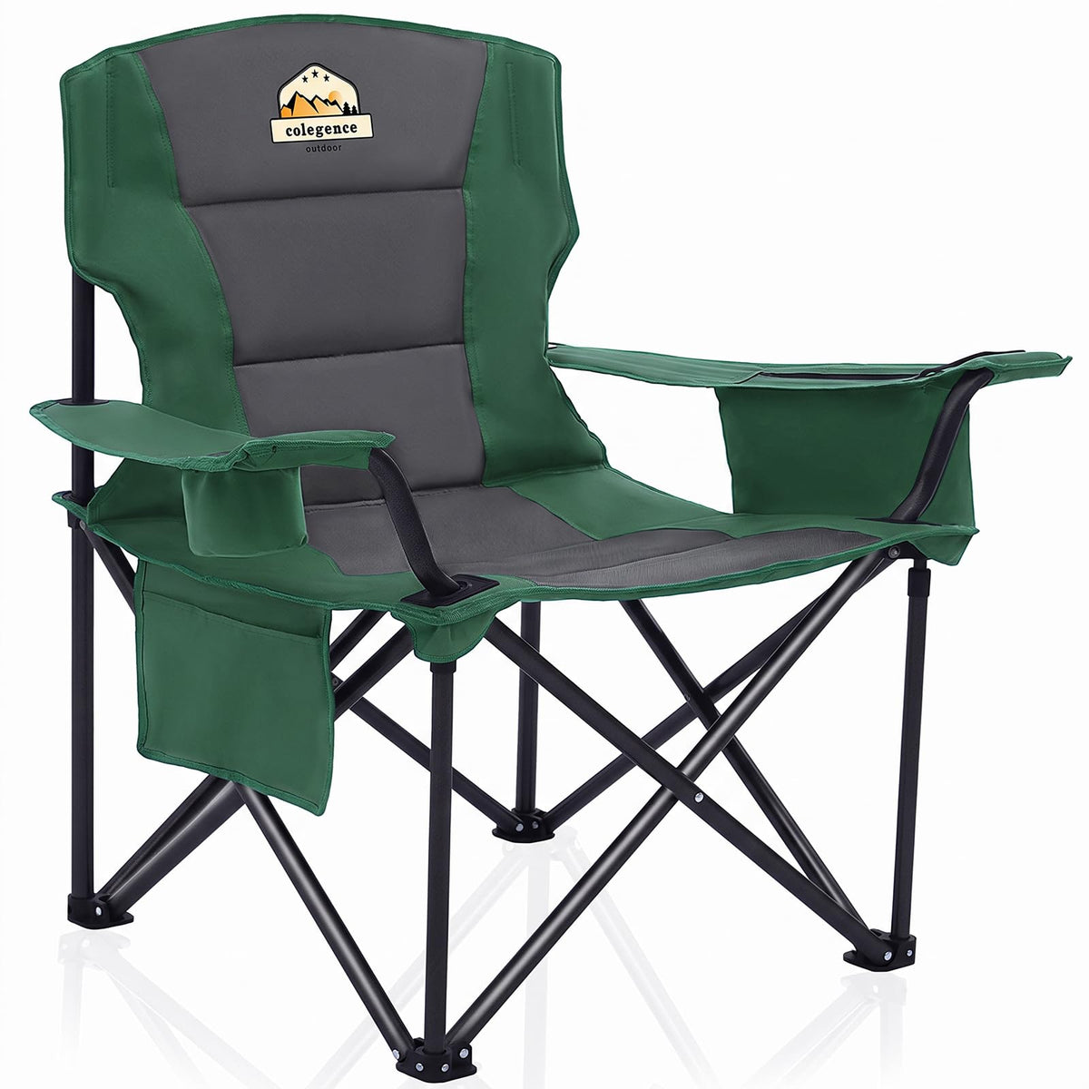 Oversized Heavy Duty Folding Camping Chair with Cooler Bag