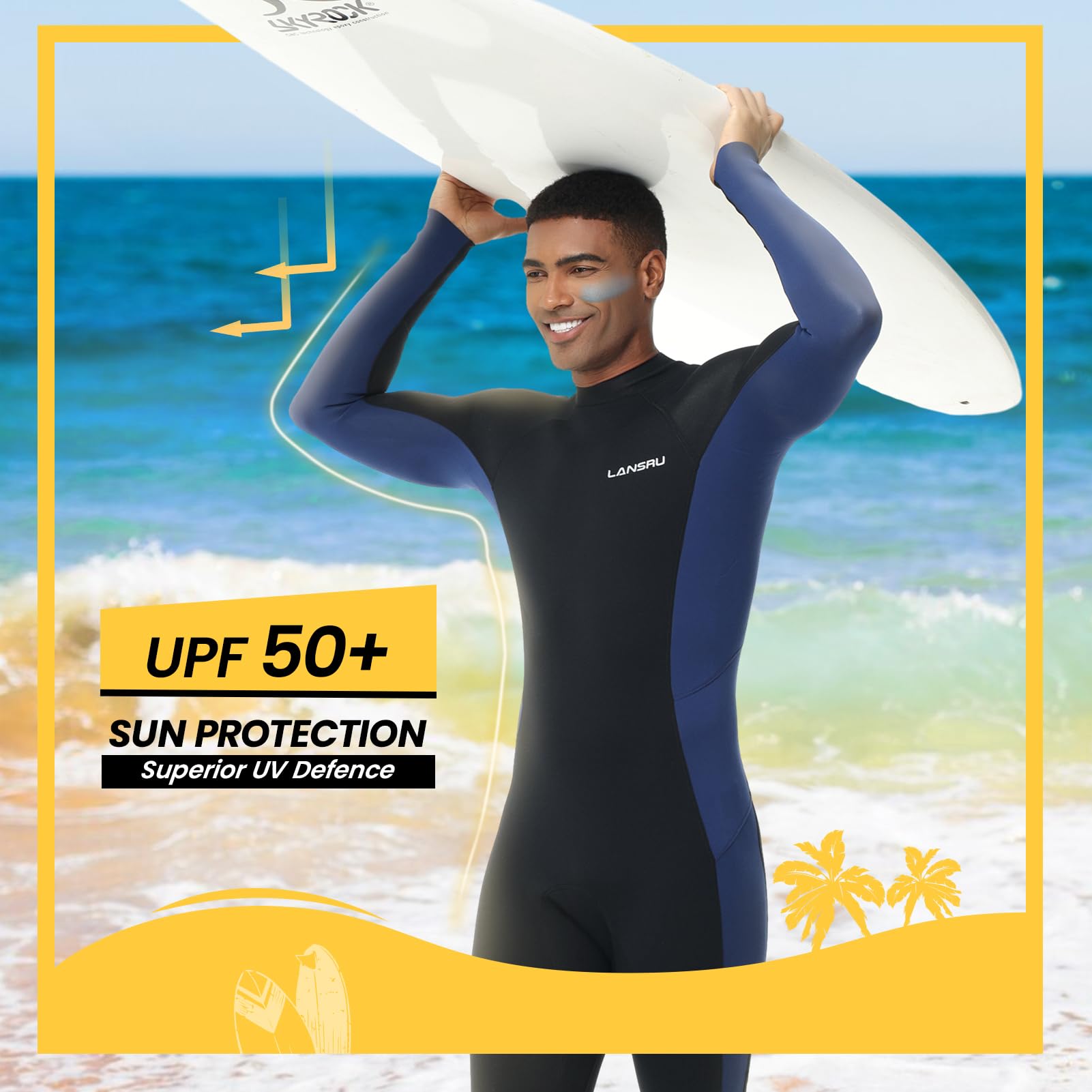 Mens 5mm Neoprene Wetsuit for Diving Surfing and Swimming