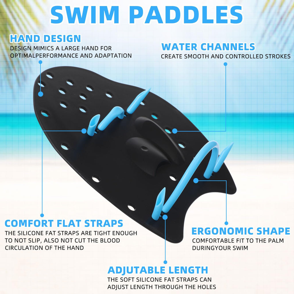 Swim Training Kit with Kickboard Paddles and Pull Buoy