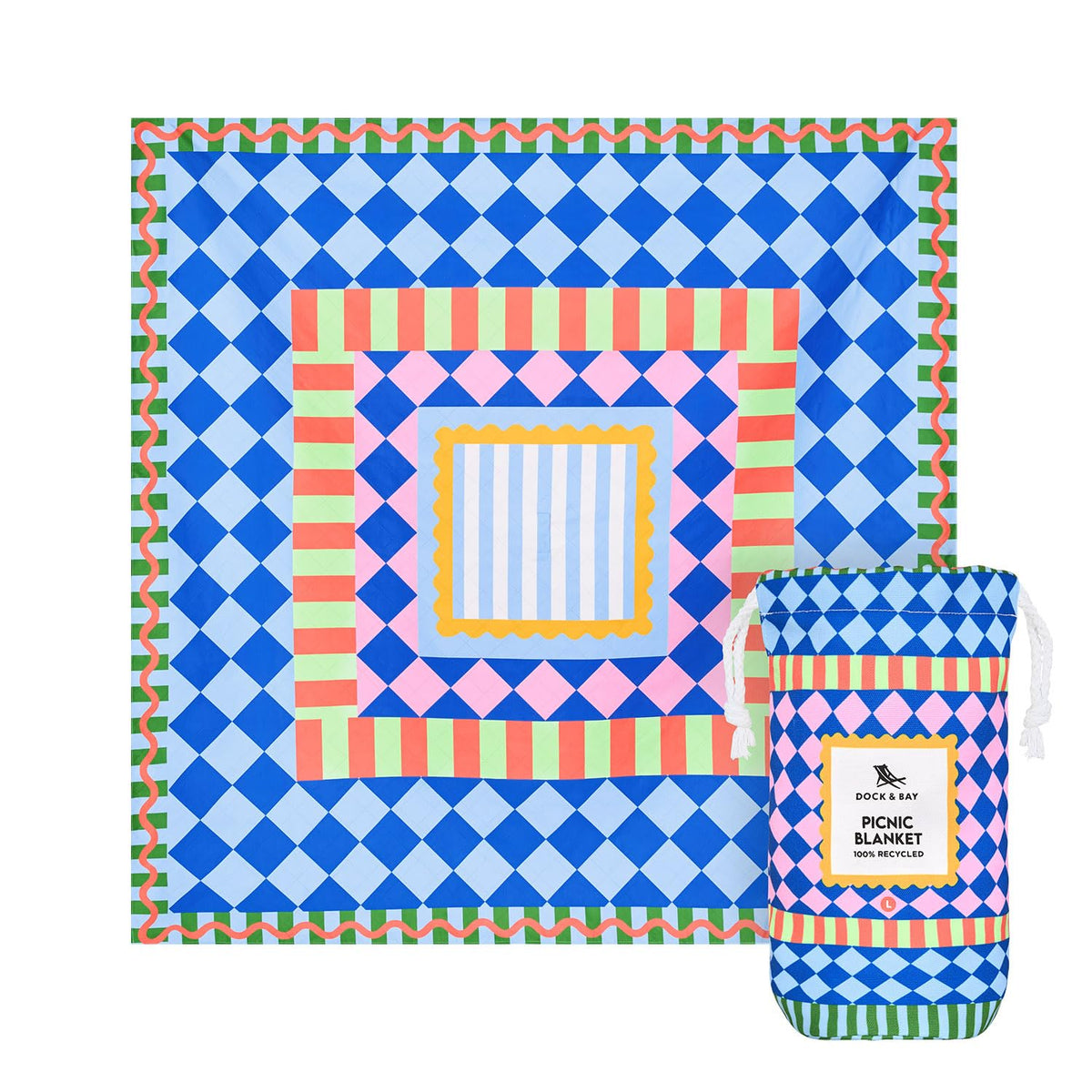 Quick Dry Water Resistant Picnic Blanket for Camping and Travel