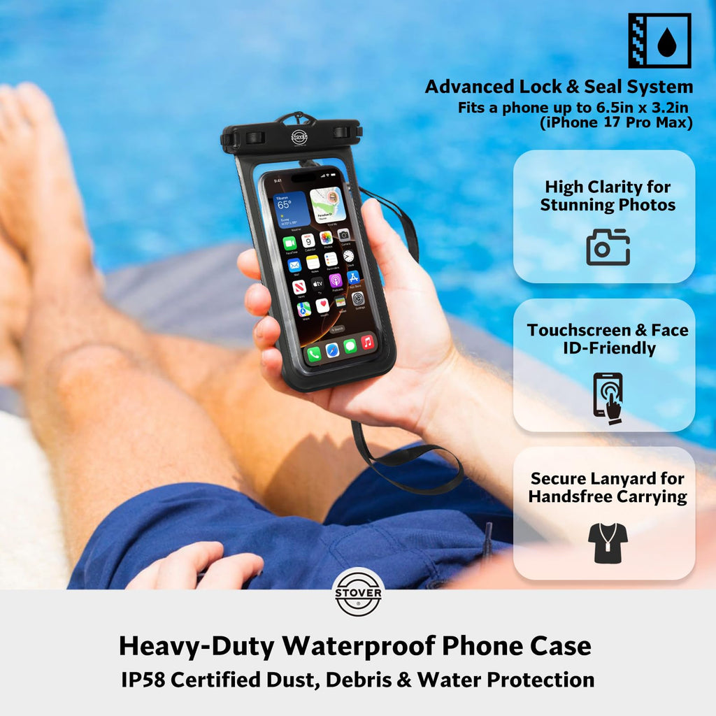Waterproof Roll Top Dry Bag Backpack with Phone Case