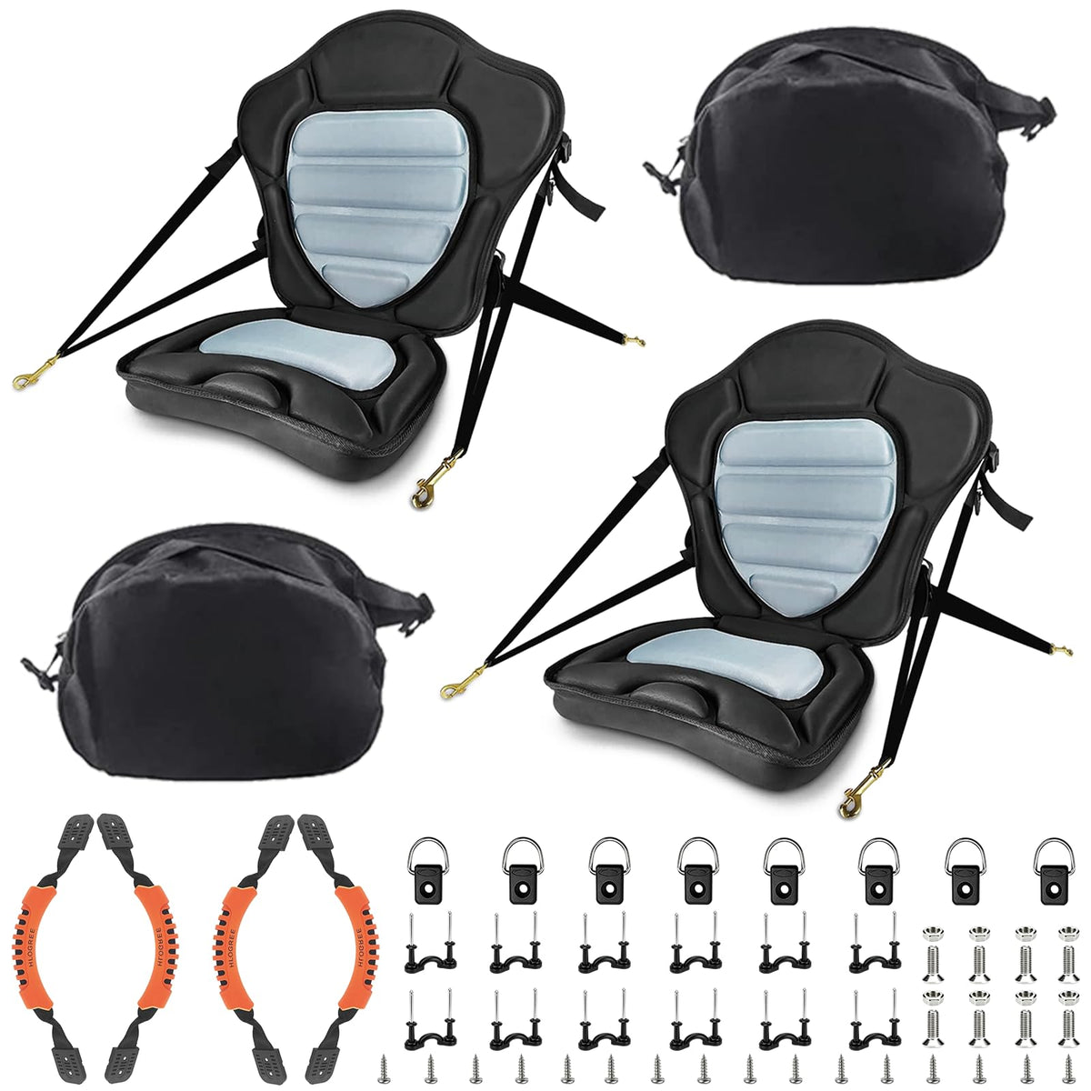 Padded Kayak Seat Cushion with Supportive Backrest
