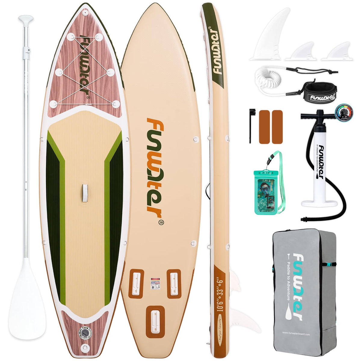 Inflatable Stand Up Paddle Board with Beginner SUP Accessories