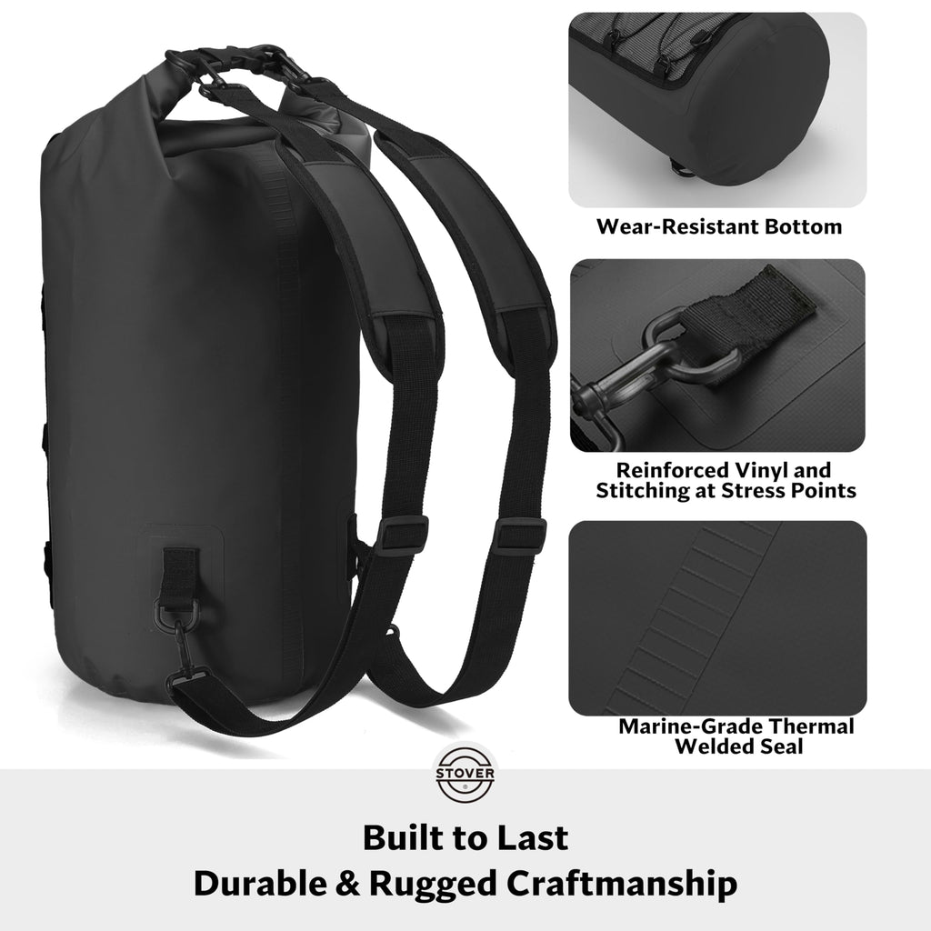 Waterproof Roll Top Dry Bag Backpack with Phone Case
