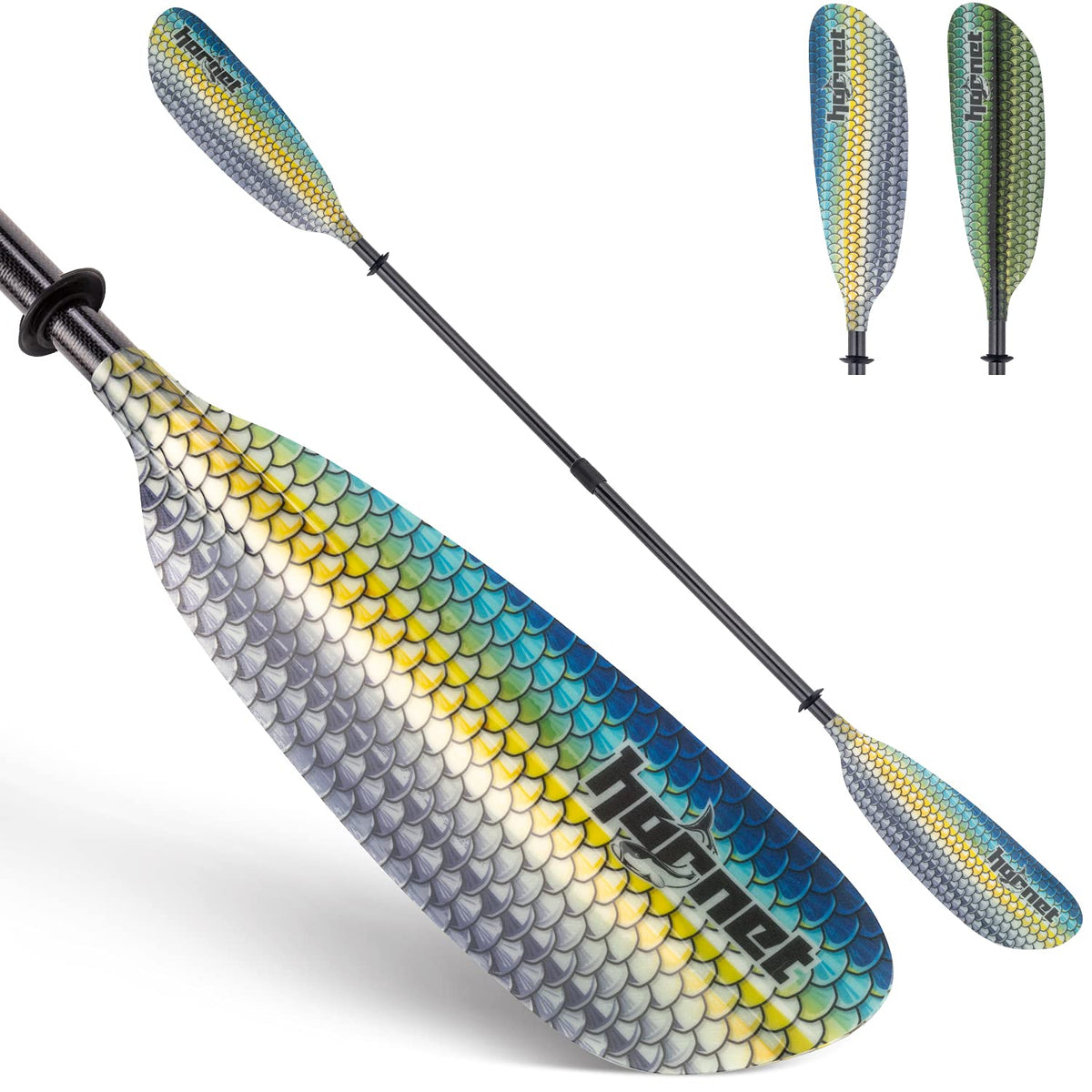 Adjustable Fiberglass Kayak Paddle with Carbon Fiber Shaft