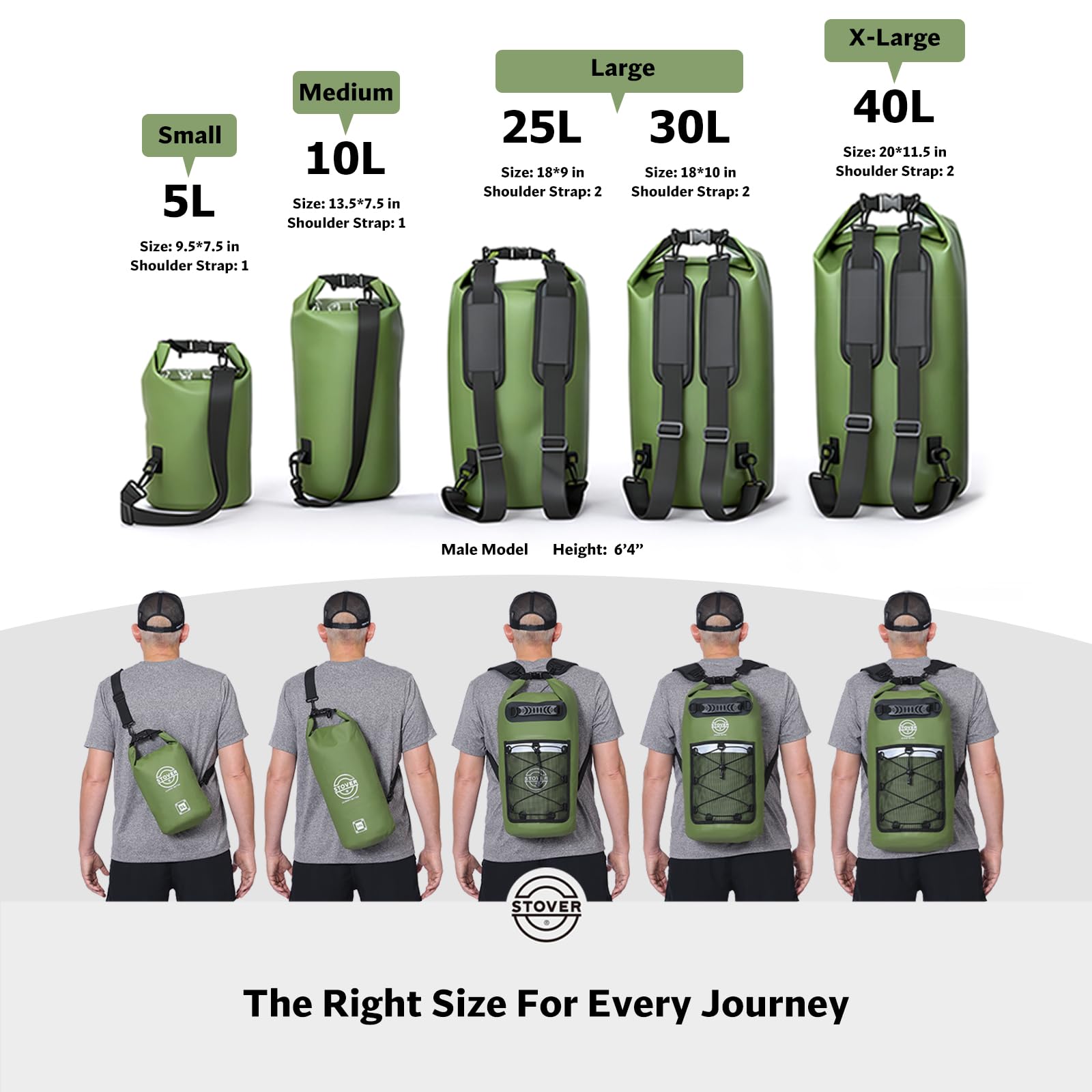 Waterproof Roll Top Dry Bag Backpack with Phone Case