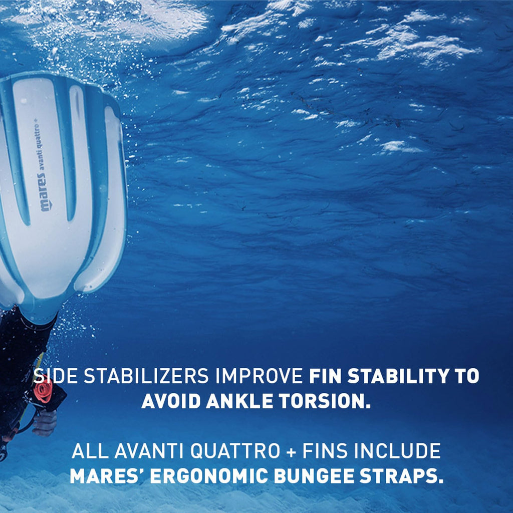 Open Heel Scuba Diving Fins with Four Channel Design