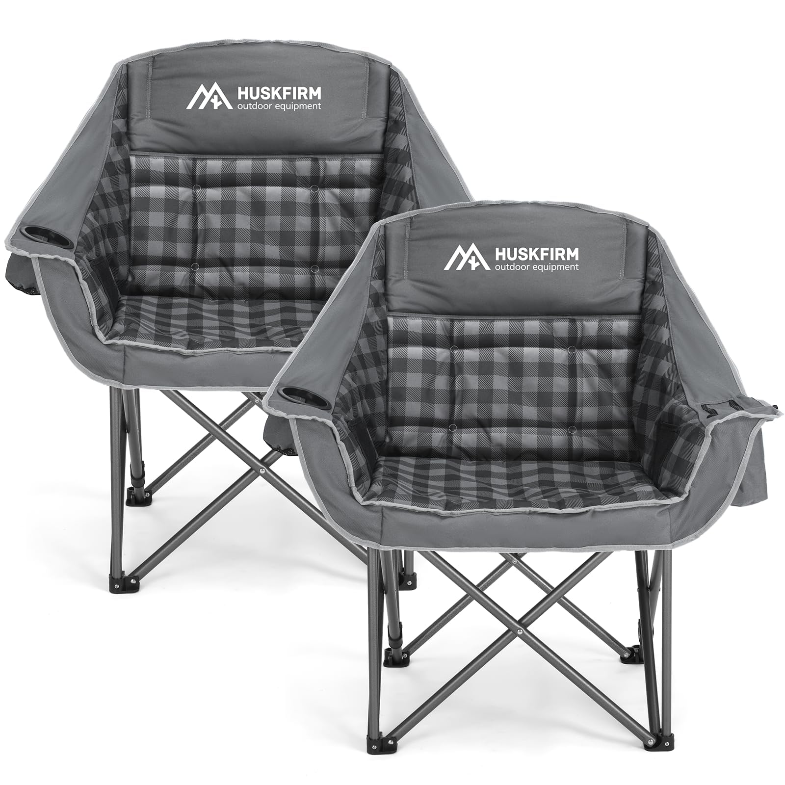 Portable Folding Camping Chairs 2 Pack for Outdoor Use